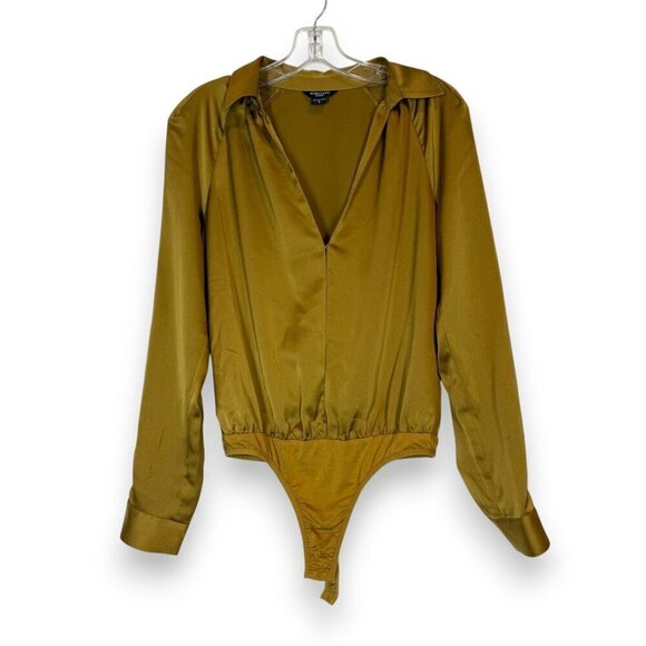 Marciano Guess Gold Blouse Top Bodysuit Small - Picture 12 of 12